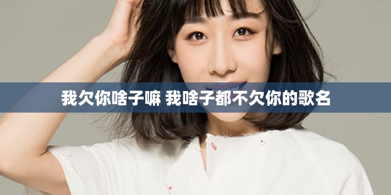 我欠你啥子嘛 我啥子都不欠你的歌名