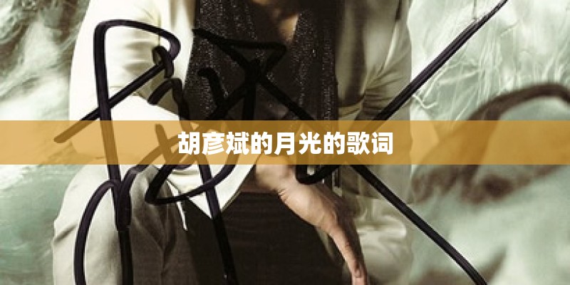 胡彦斌的月光的歌词